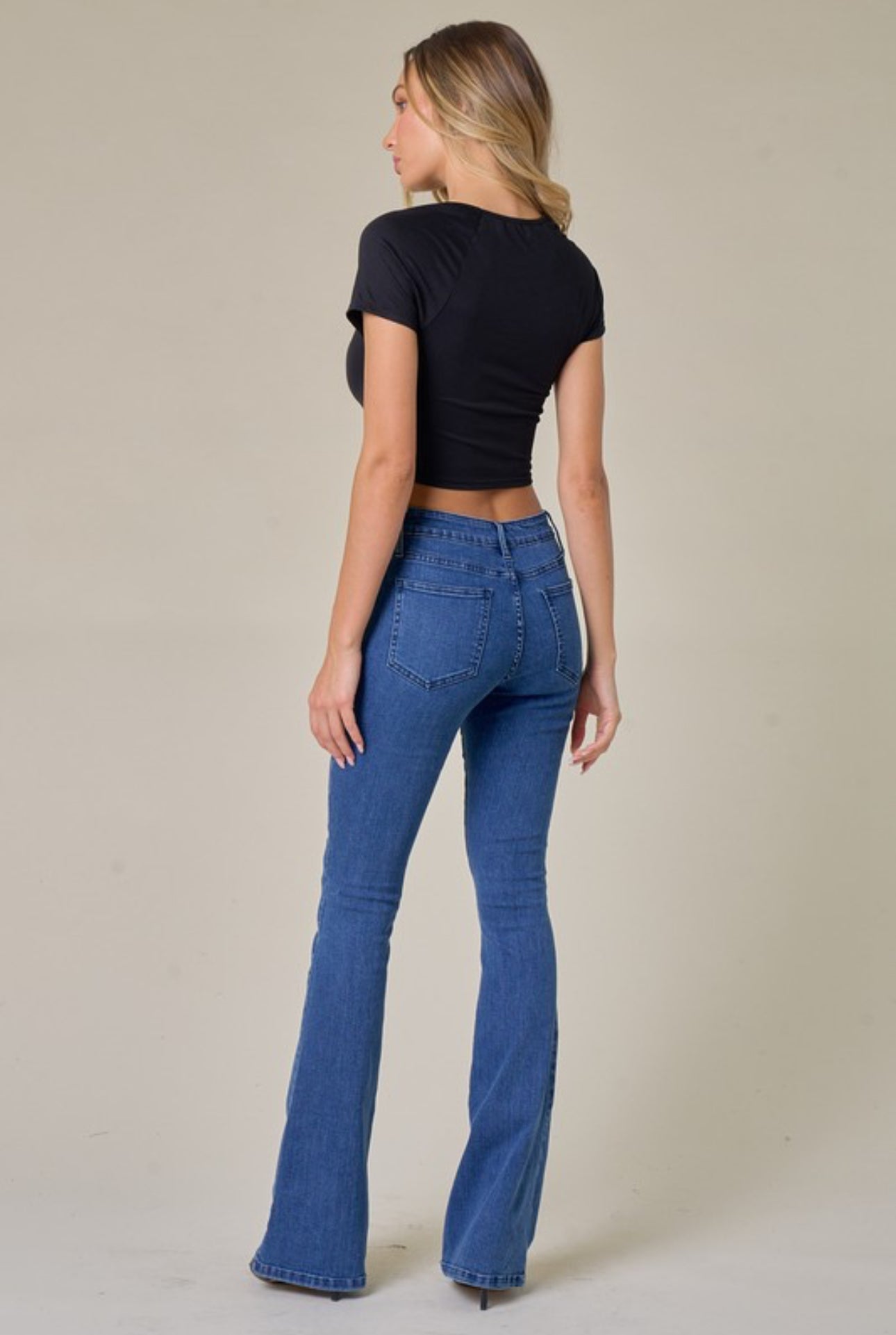 Skylar Flare Jean in Black