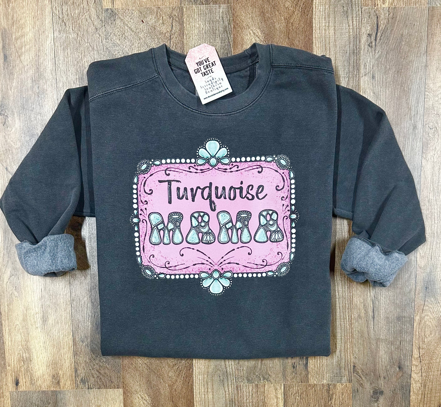 Turquoise Mama Crewneck💕