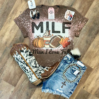M.I.L.F - Man I Love Fall | Fall Vibes Graphic T-Shirt