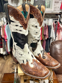 Mesa Cloud Hair On Hide Square Toe Boots