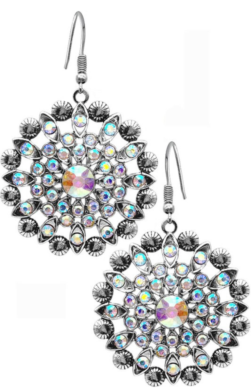 Western Concho Rhinestone Earrings