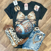 Football & Glitter | Fall Vibes Graphic T-Shirt