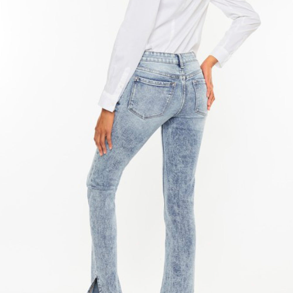 
                      
                        Mid Rise Kancan Medium Acid Wash Bootcut Jean
                      
                    