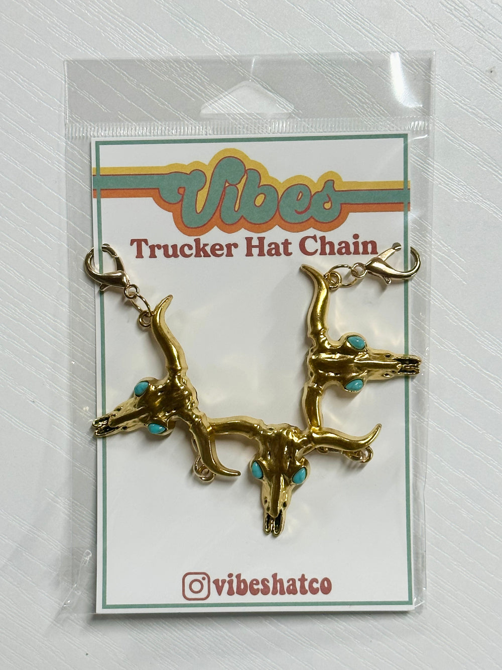 Steer Skull Western Trucker Hat Chain