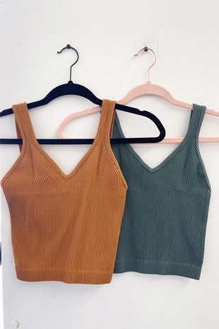 Ribbed Crop Tank Top