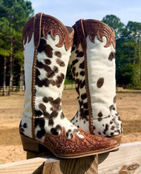 Adelaide Hair On Hide Cowgirl Boot - Painted Aces Boutique