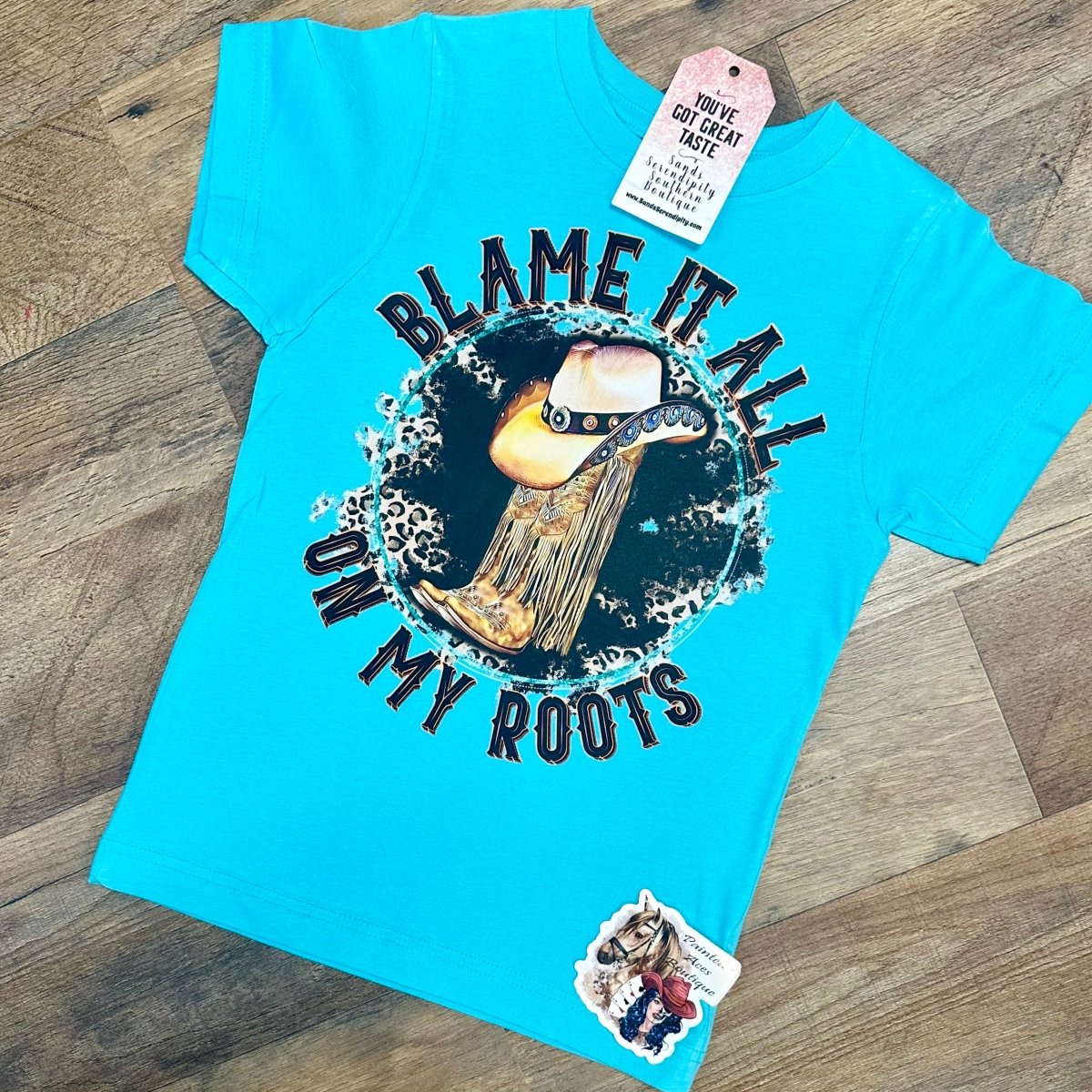 Blame It All On My Roots | Kids Cool Country Tees - Painted Aces Boutique
