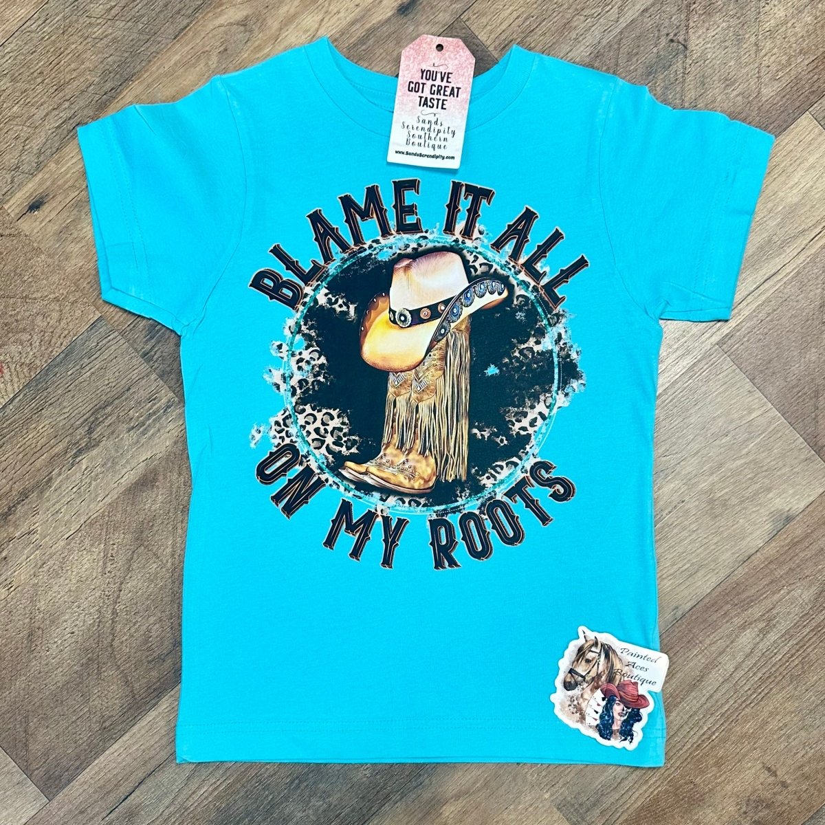Blame It All On My Roots | Kids Cool Country Tees - Painted Aces Boutique