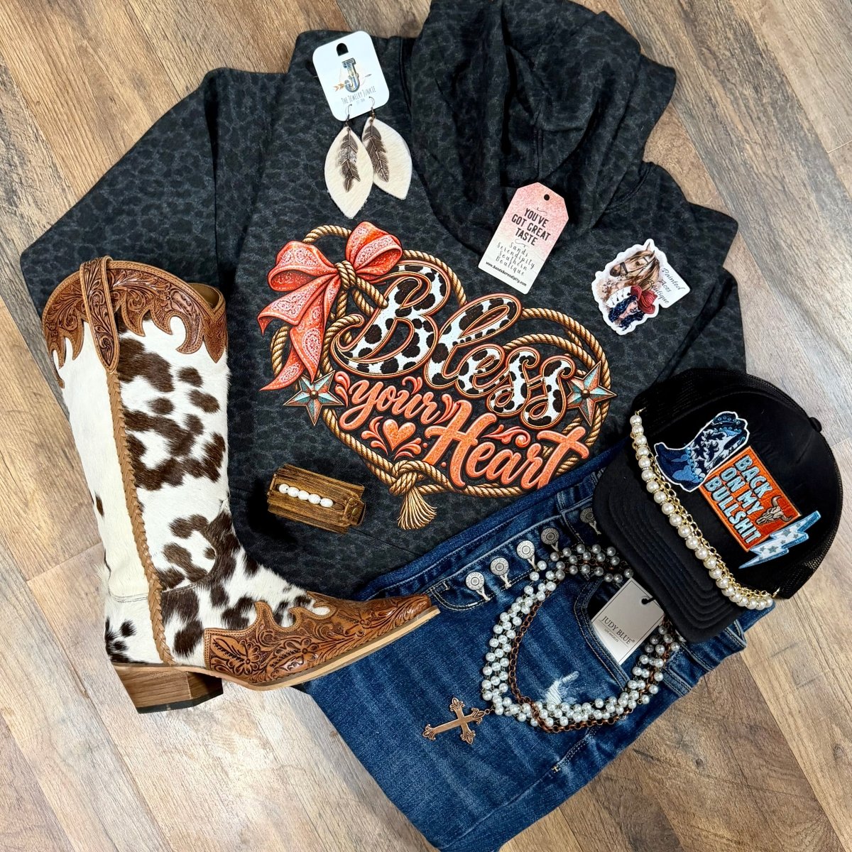 Bless Your Heart | Cozy Western Hoodie - Painted Aces Boutique