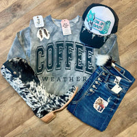 Coffee Weather | Cozy Western Sweatshirt - Painted Aces Boutique