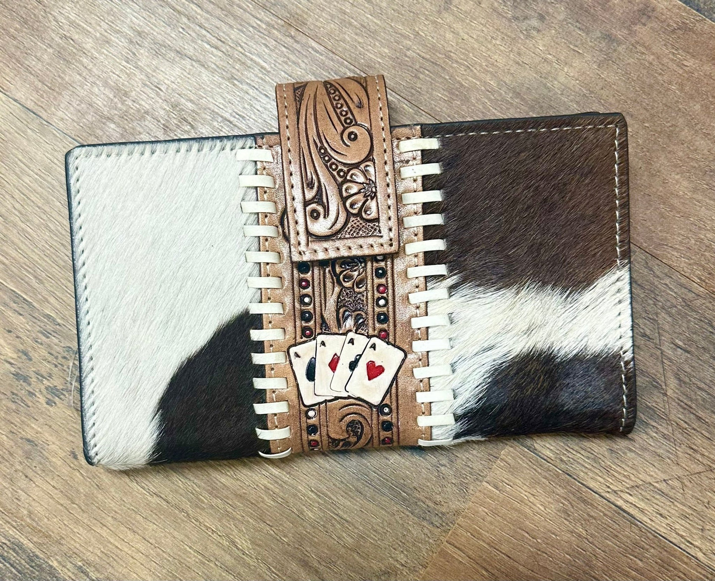 Don’t Chase Cowboys Cowhide Wallet - Painted Aces Boutique