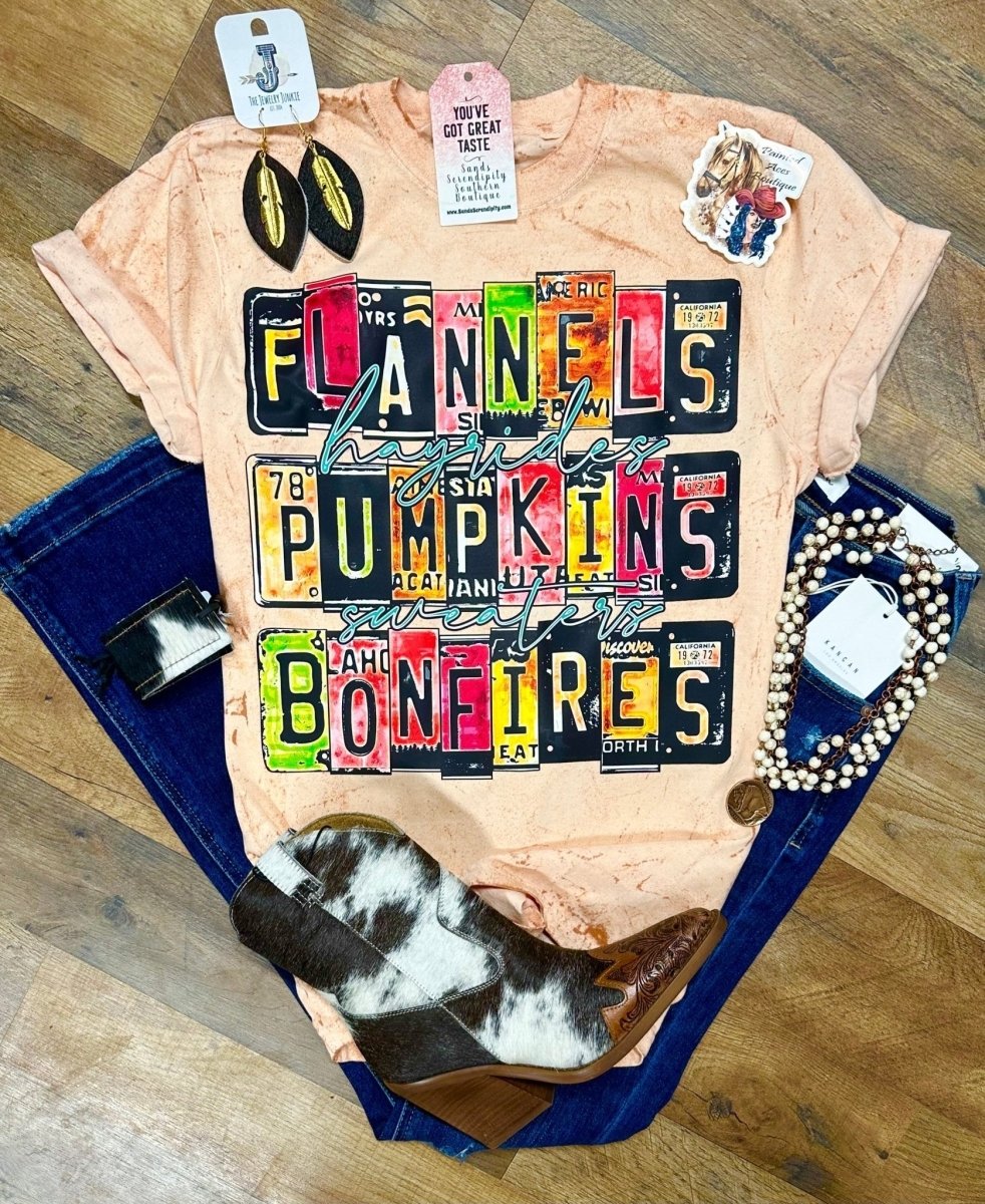 Flannels Pumpkins Hayrides - Painted Aces Boutique