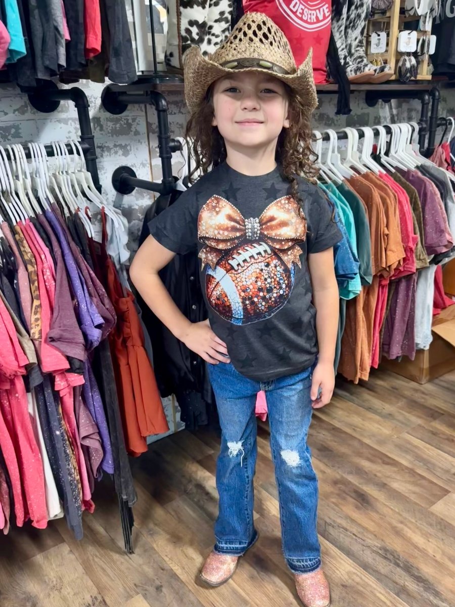 Football & Glitter | Kids Cool Country Tees - Painted Aces Boutique