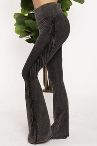 Fringe Flare Legging - Painted Aces Boutique