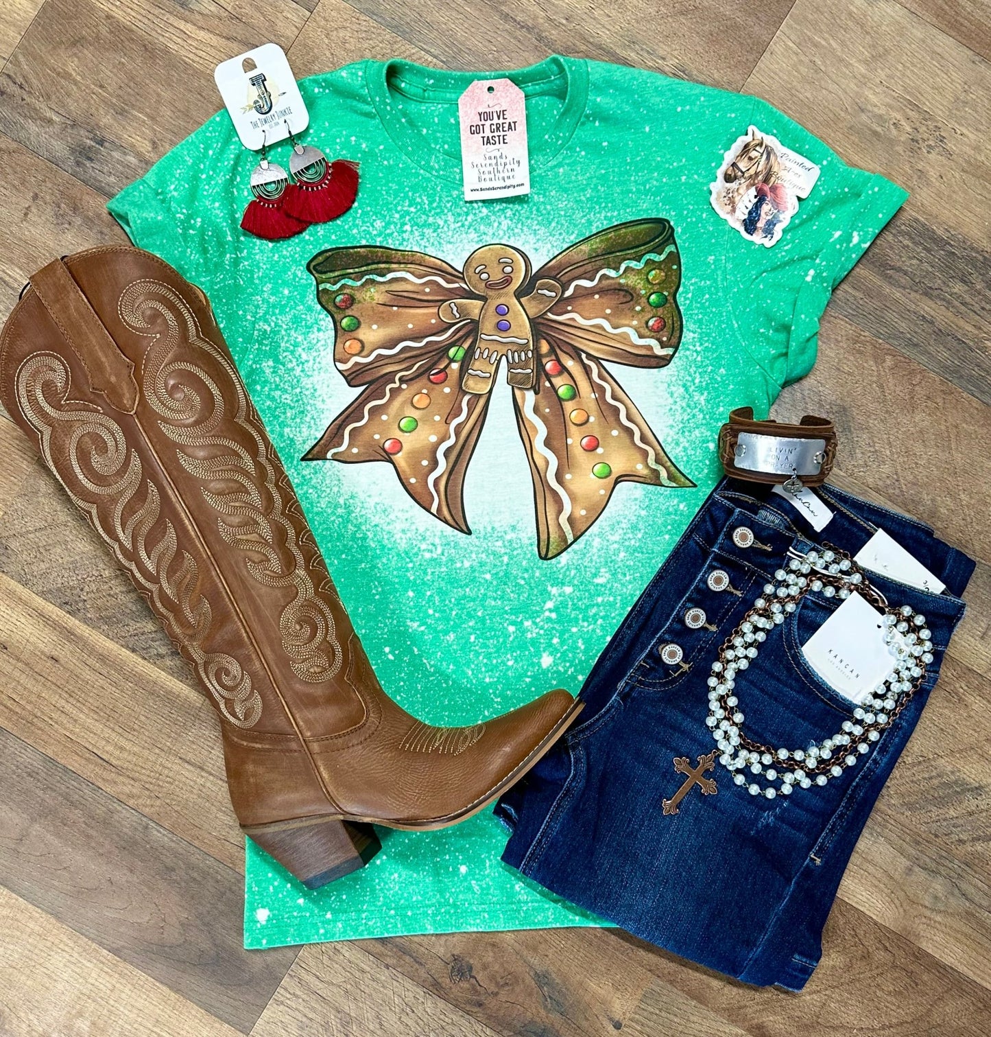 Gingerbread Bow ❤️ - Painted Aces Boutique