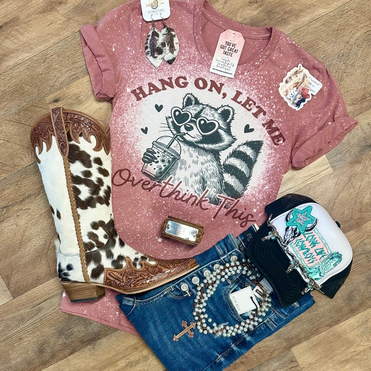 Hang On Let Me Overthink This | Funny Country Graphic T-Shirt - Painted Aces Boutique