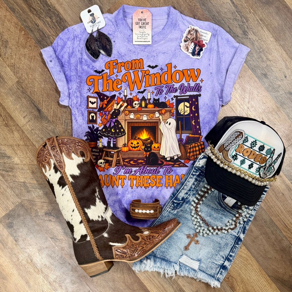 Haunt These Halls | Fall Vibes Graphic T-Shirt - Painted Aces Boutique