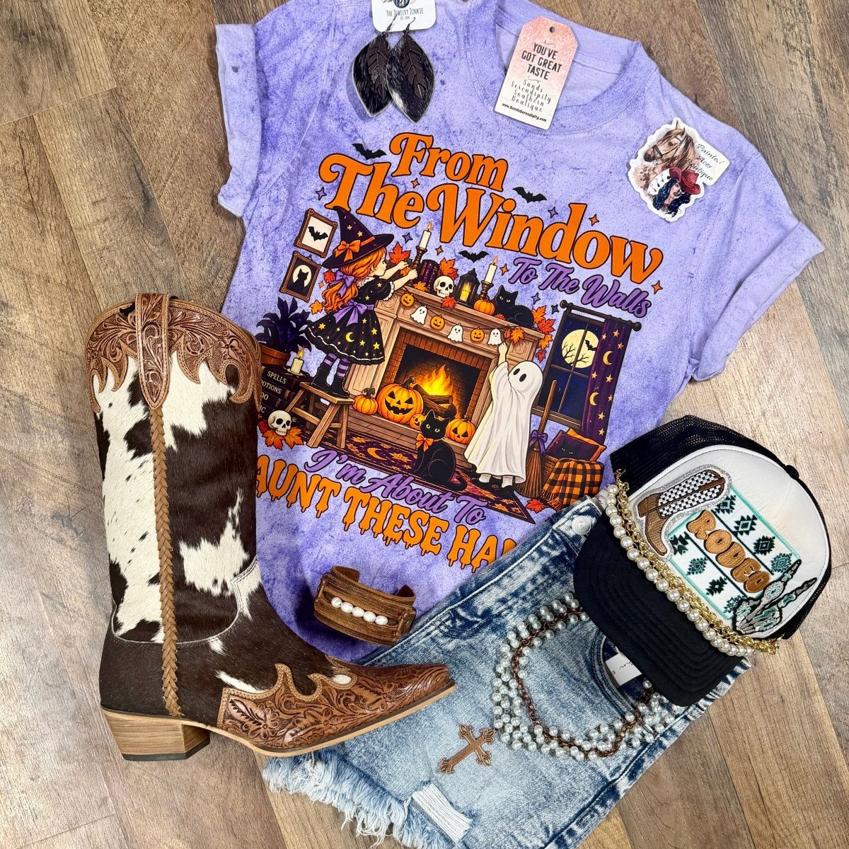 Haunt These Halls | Fall Vibes Graphic T-Shirt - Painted Aces Boutique