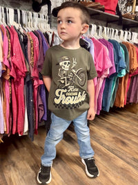 Here Comes Trouble | Kids Cool Country Tees - Painted Aces Boutique
