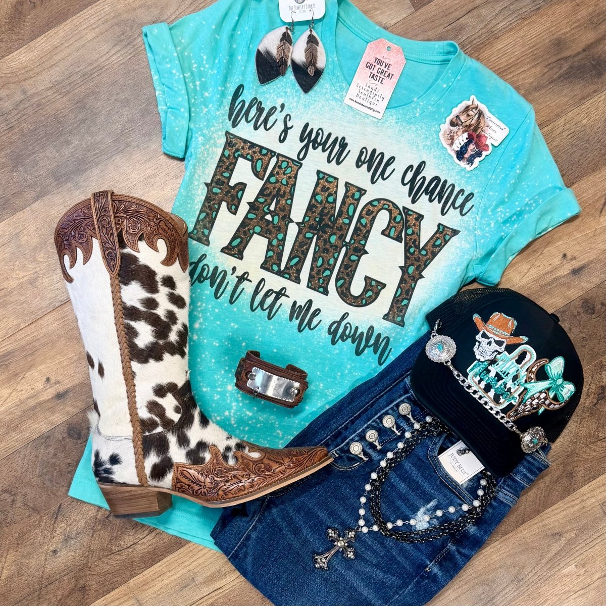Here’s Your One Chance Fancy | Boot Scootin’ Graphic T-Shirt - Painted Aces Boutique