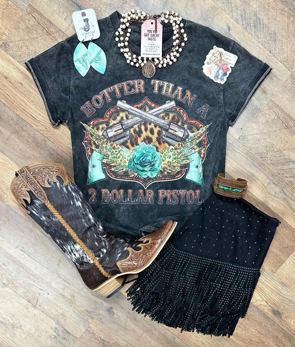Hotter Than A $2 Tee | Wild West Graphic T-Shirt - Painted Aces Boutique