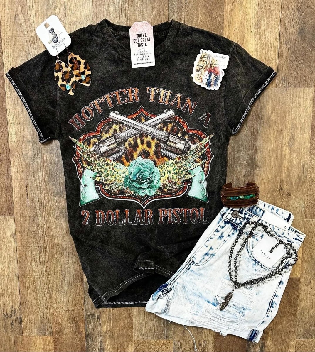 Hotter Than A $2 Tee | Wild West Graphic T-Shirt - Painted Aces Boutique