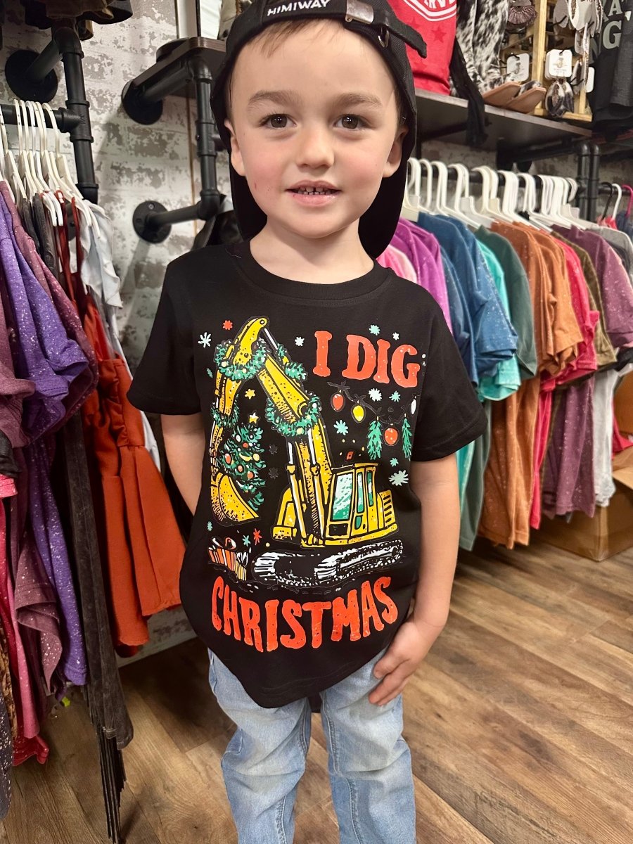 I Dig Christmas | Kids Cool Country Tees - Painted Aces Boutique