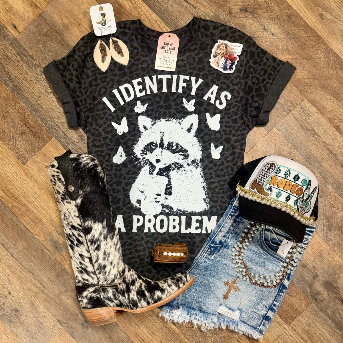 I Identify As The Problem | Funny Country Graphic T-Shirt - Painted Aces Boutique