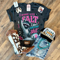 I Season With Salt | Funny Country Graphic T-Shirt - Painted Aces Boutique