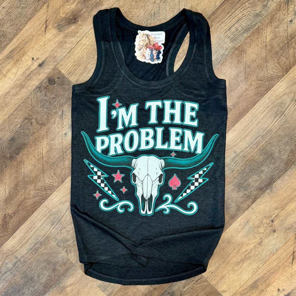 No Problem Country I’m The Problem | Country Graphic Tank Top – Painted Aces Boutique