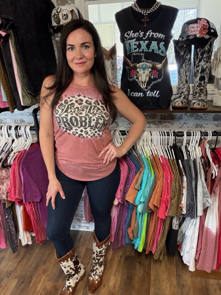I’m The Problem | Country Graphic Tank Top - Painted Aces Boutique