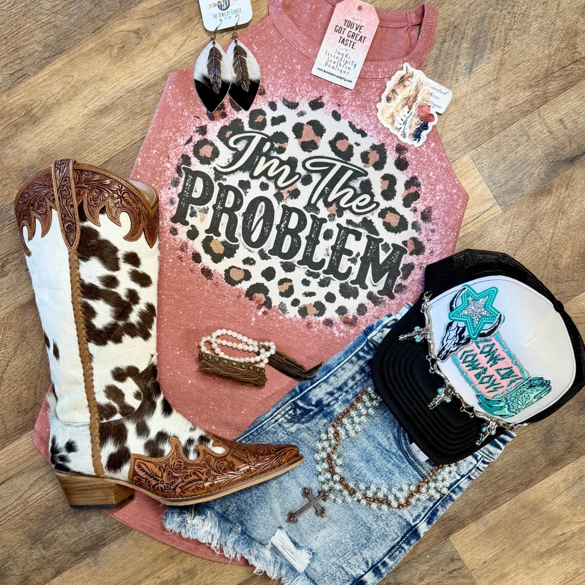 I’m The Problem | Country Graphic Tank Top - Painted Aces Boutique