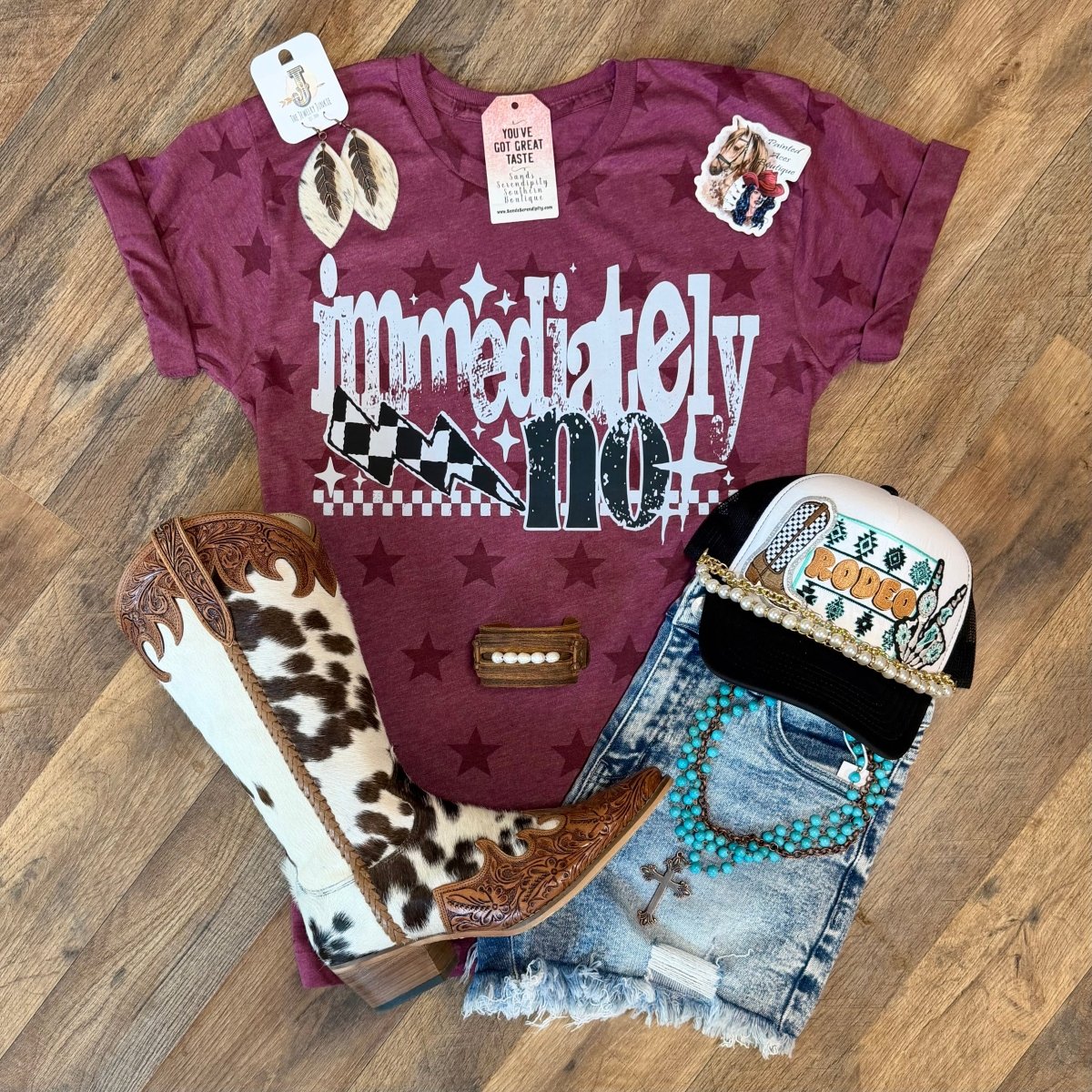Immediately No | Funny Country Graphic T-Shirt - Painted Aces Boutique