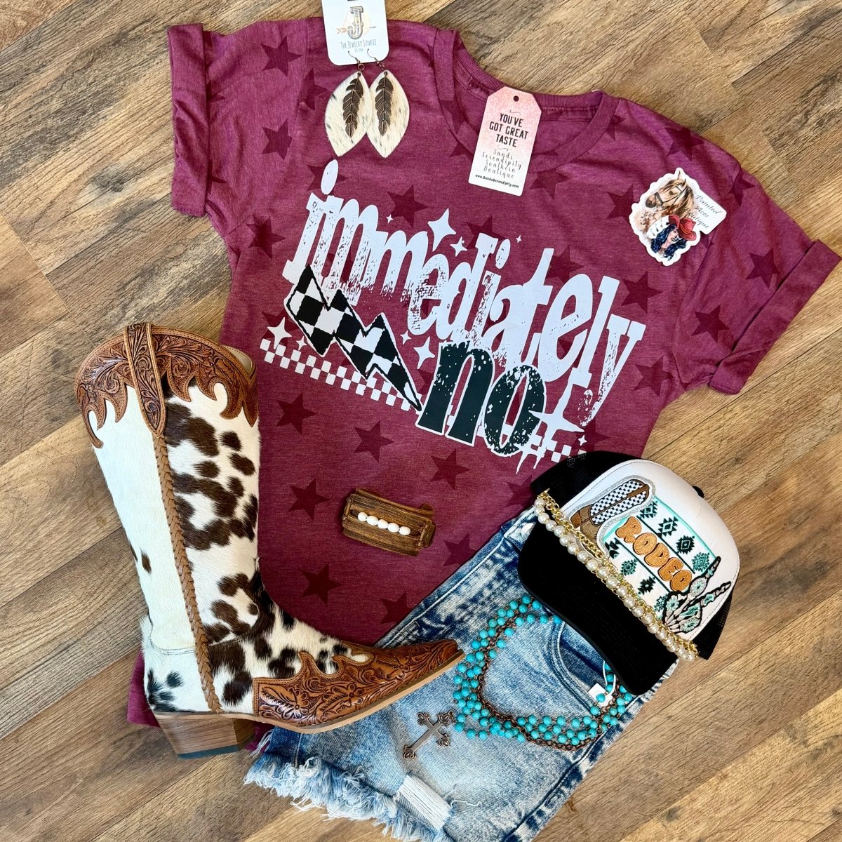 Immediately No | Funny Country Graphic T-Shirt - Painted Aces Boutique