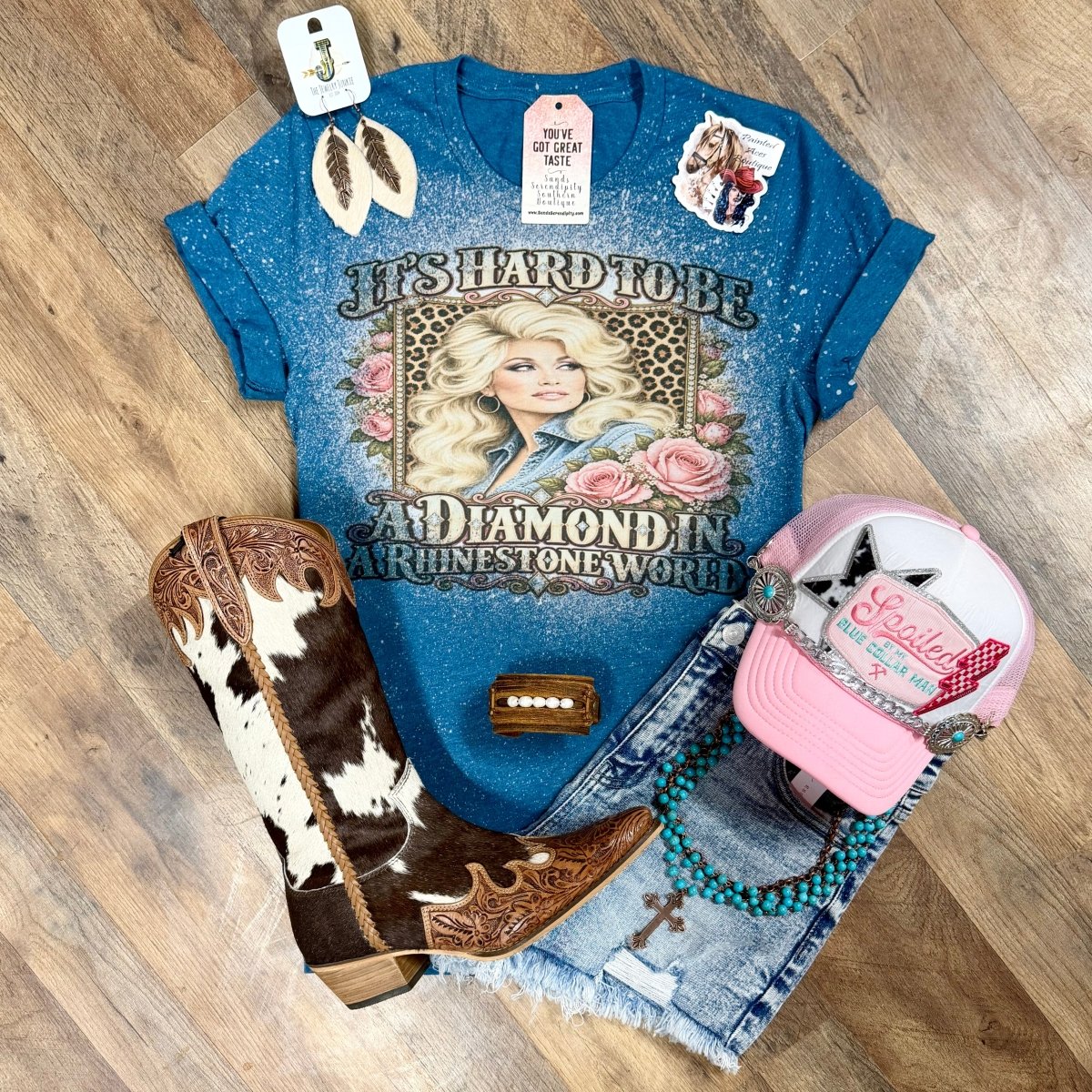 It’s Hard To Be A Diamond In A Rhinestone World | Wild West Graphic T-Shirt - Painted Aces Boutique