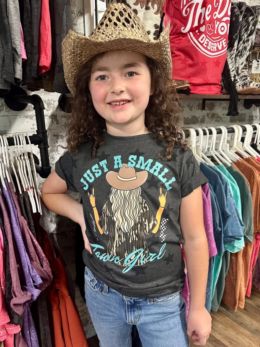 Just A Small Town Girl | Kids Cool Country Tees - Painted Aces Boutique
