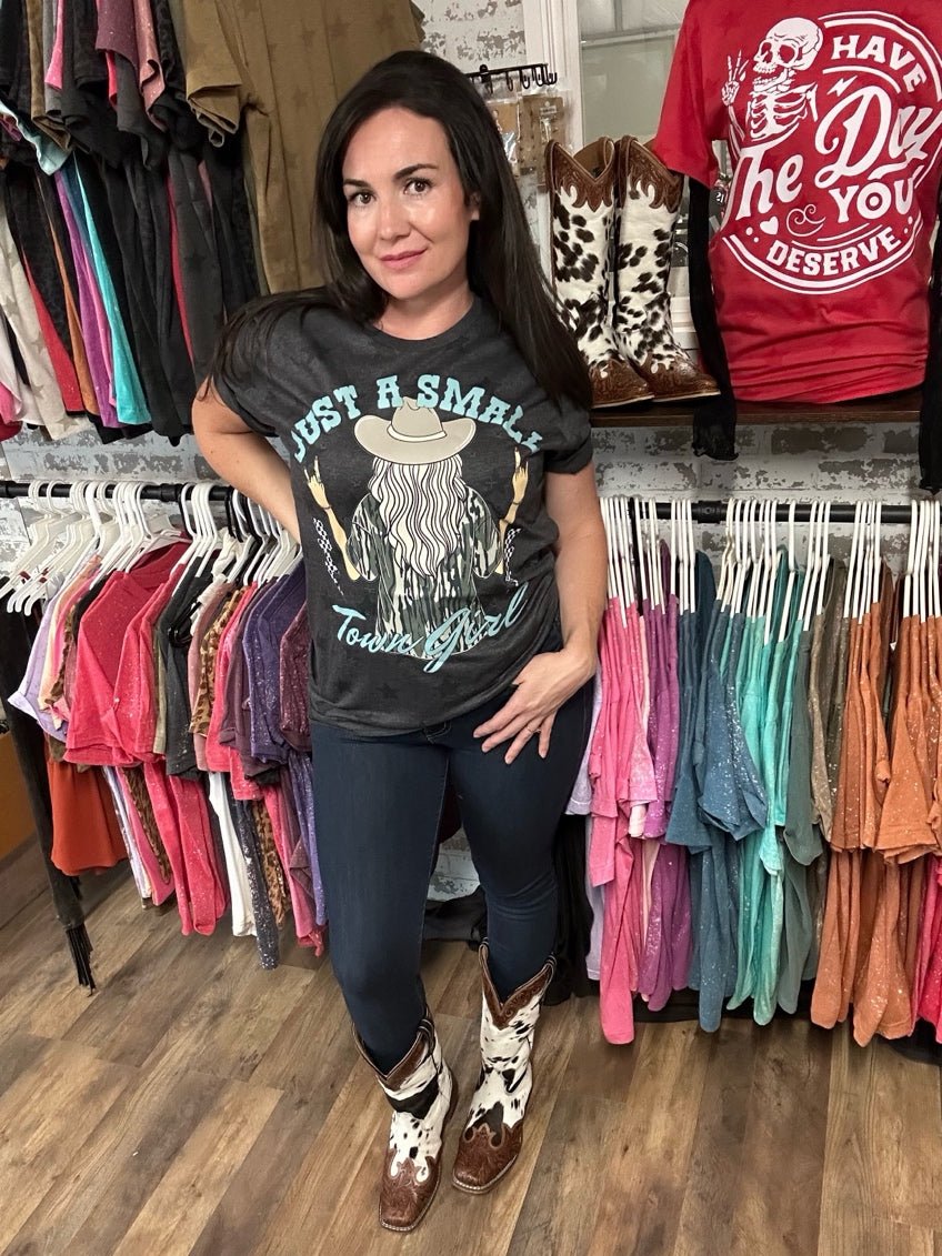 Just A Small - Town Girl Star | Boot Scootin’ Graphic T-Shirt - Painted Aces Boutique