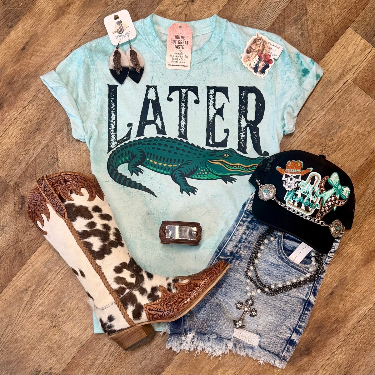 Later Gator | Free Spirited Graphic T-Shirt - Painted Aces Boutique
