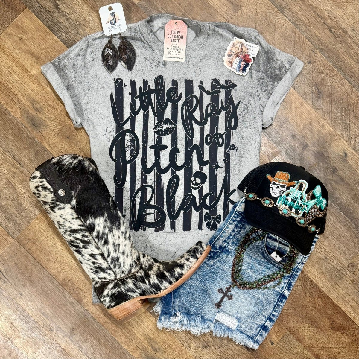 Little Ray Of Pitch Black | Funny Country Graphic T-Shirt - Painted Aces Boutique
