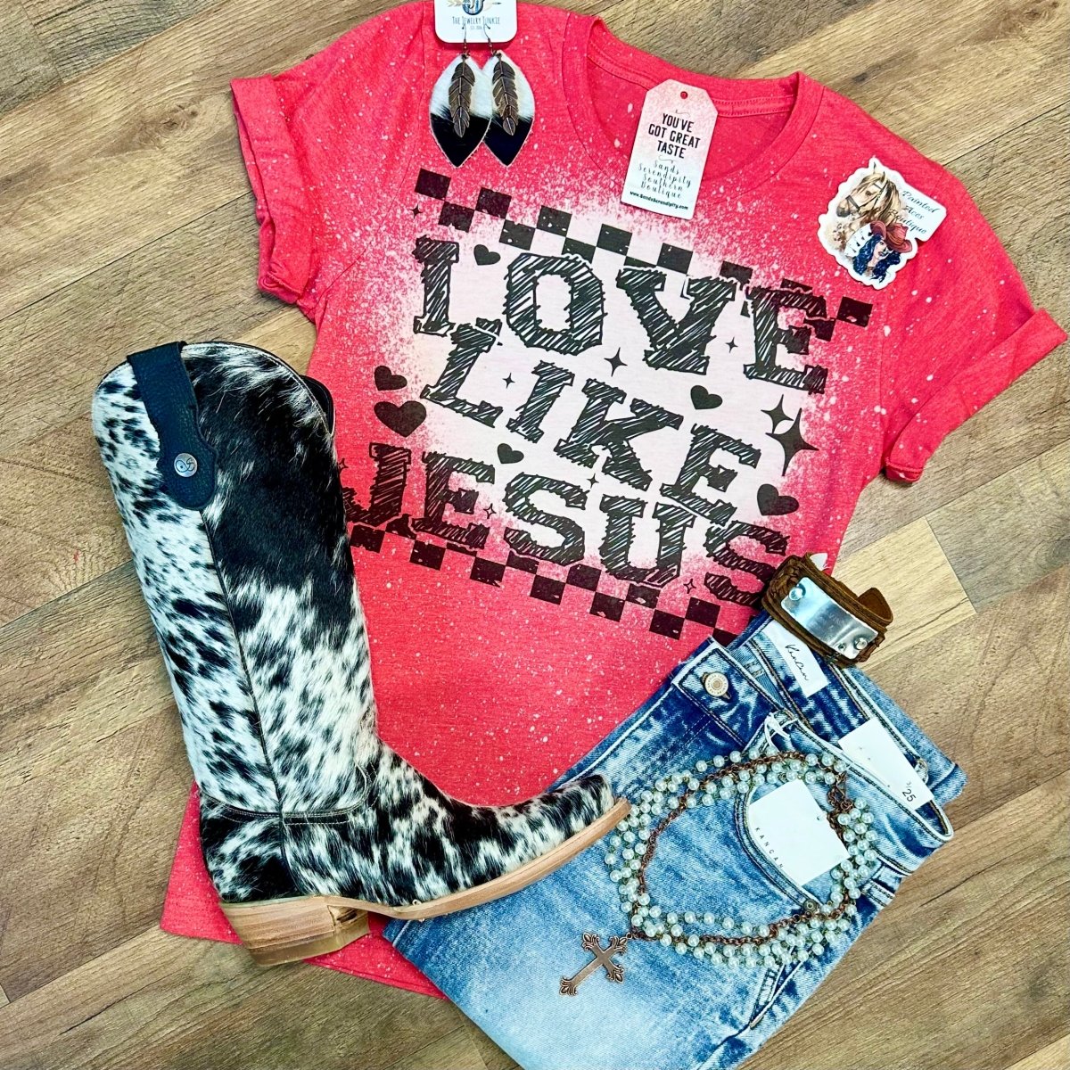 Love Like Jesus | Free Spirited Graphic T-Shirt - Painted Aces Boutique