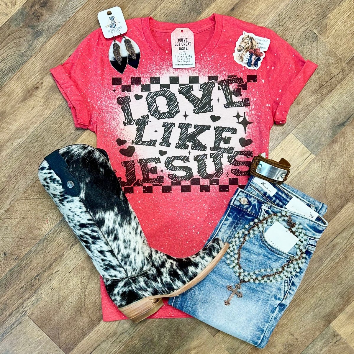 Love Like Jesus | Free Spirited Graphic T-Shirt - Painted Aces Boutique
