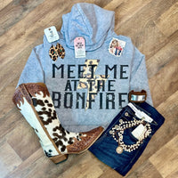 Mineral Wash Meet Me At The Bonfire | Cozy Western Hoodie - Painted Aces Boutique