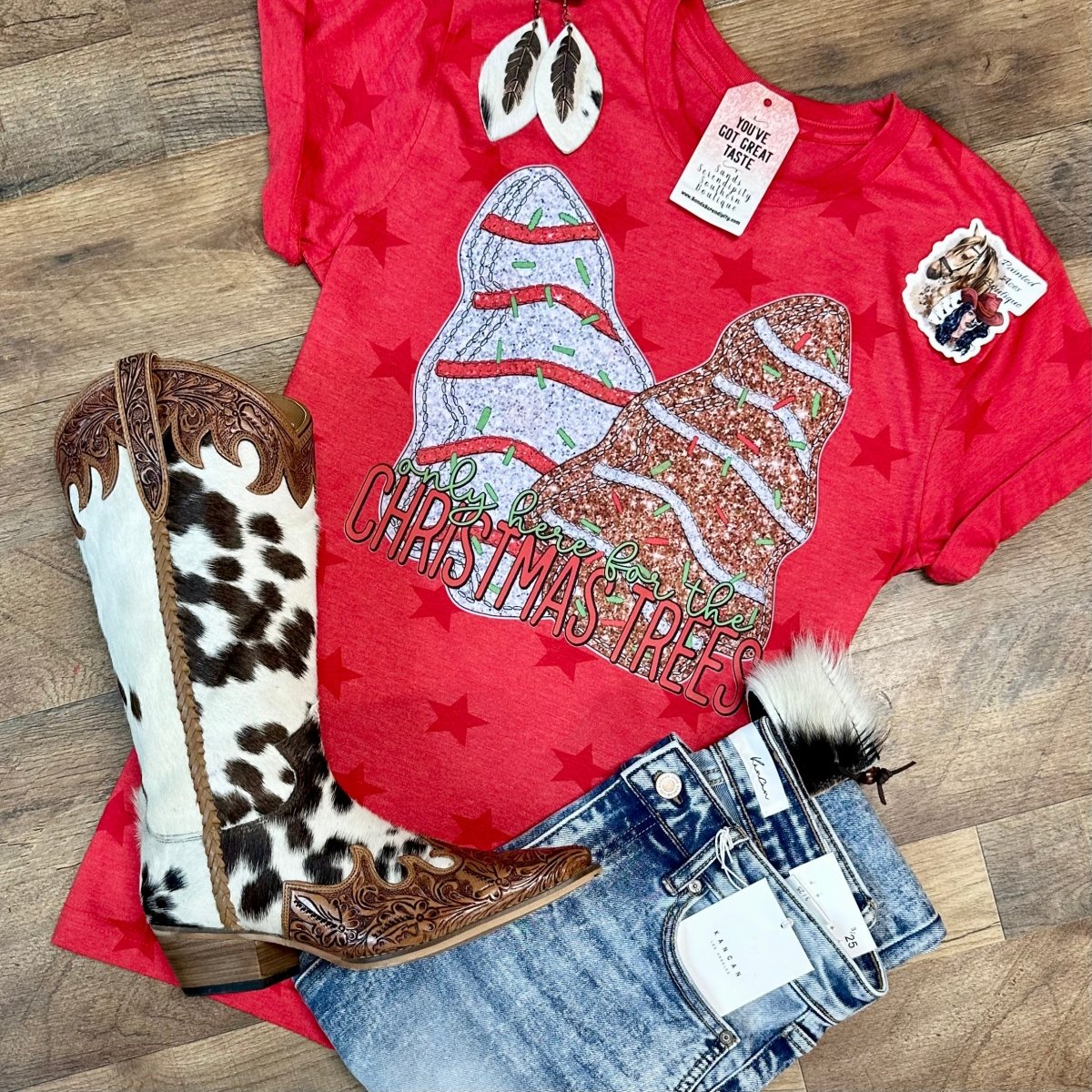 Only Here For The Christmas Trees 🎄 - Painted Aces Boutique