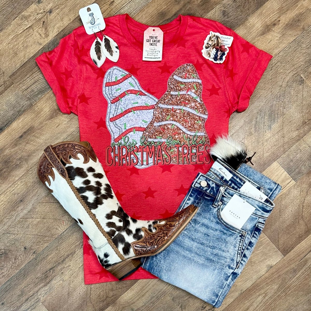 Only Here For The Christmas Trees 🎄 - Painted Aces Boutique