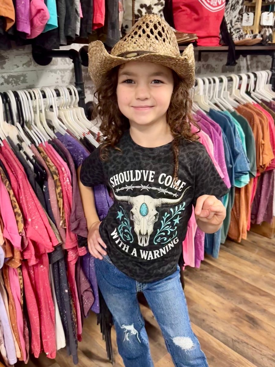 PAB Should’ve Come With A Warning | Kids Cool Country Tees - Painted Aces Boutique