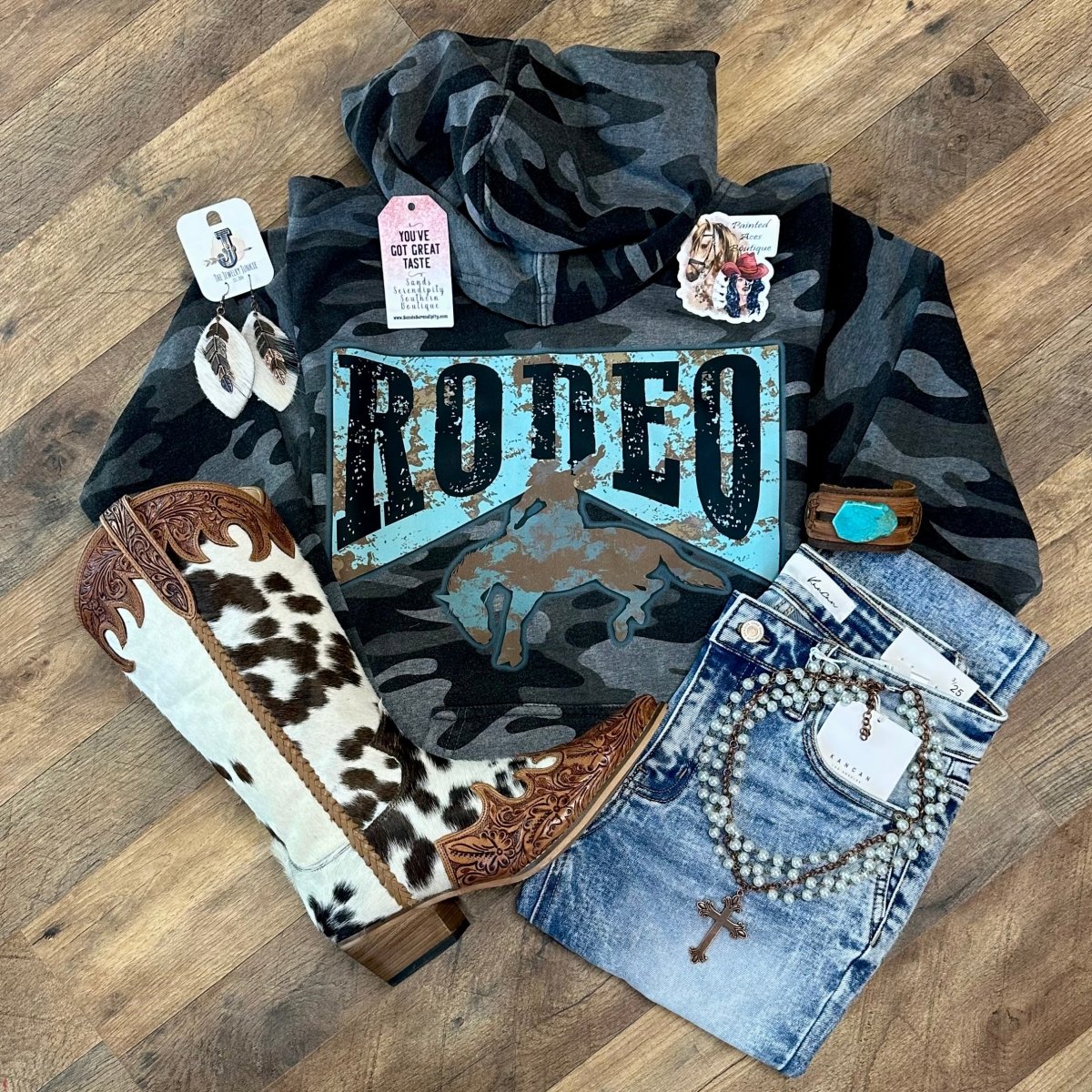Rodeo | Cozy Western Hoodie - Painted Aces Boutique