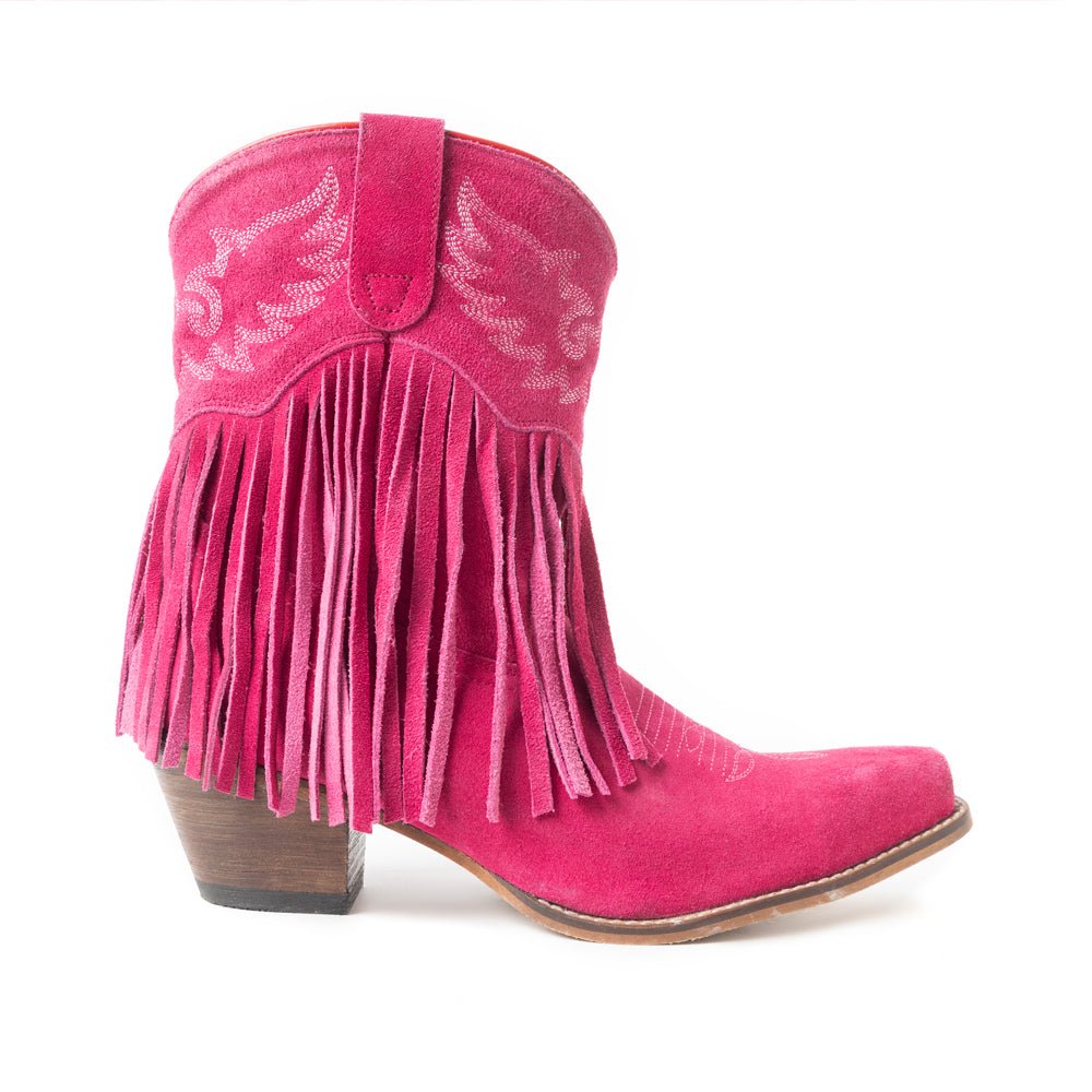 Rodeo Ride Booties In Pink - Painted Aces Boutique