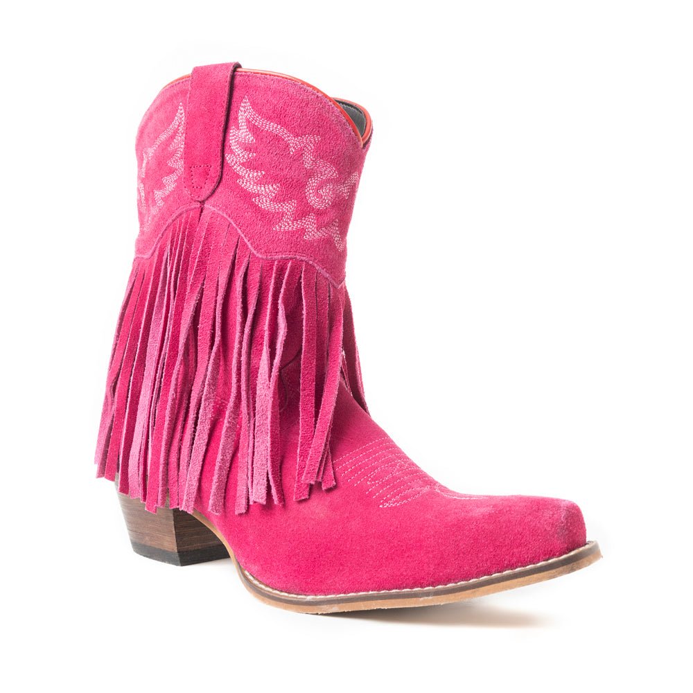 Rodeo Ride Booties In Pink - Painted Aces Boutique
