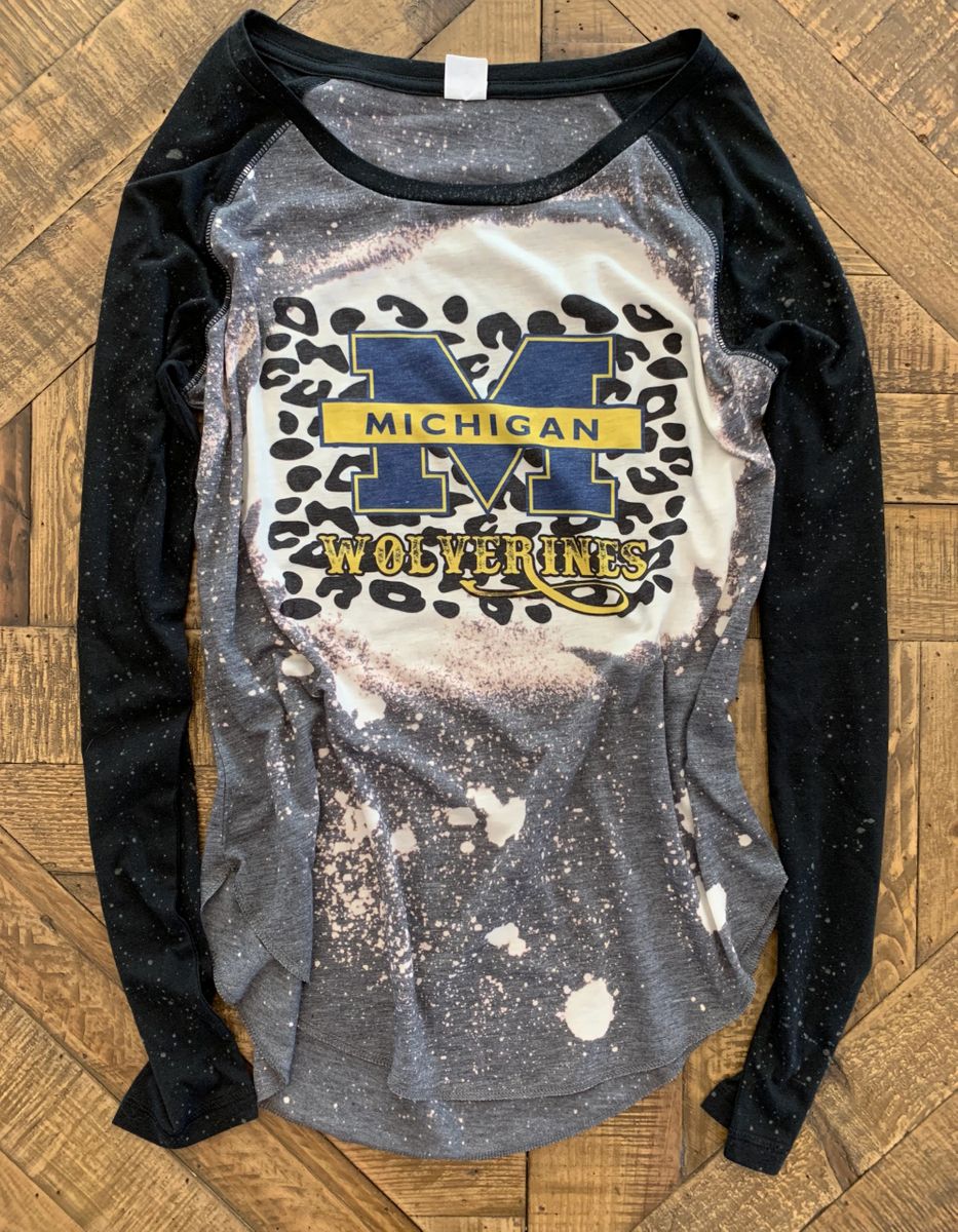 Bleached Sports Shirts - Michigan Wolverines