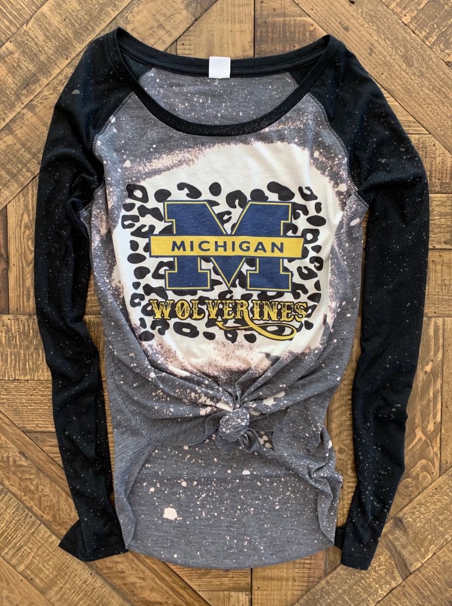 Bleached Sports Shirts - Michigan Wolverines